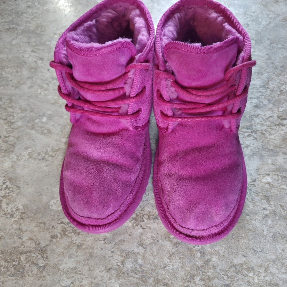 Ugg Neumel Chukka Boot Pink Sherpa Lined Women's Boots Pull On Size 8 - Picture 4 of 11